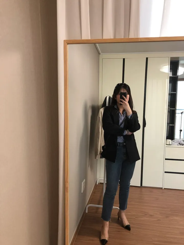 국내제작 수제화 투톤 배색 스틸레토힐 7cm 상세 이미지 7
