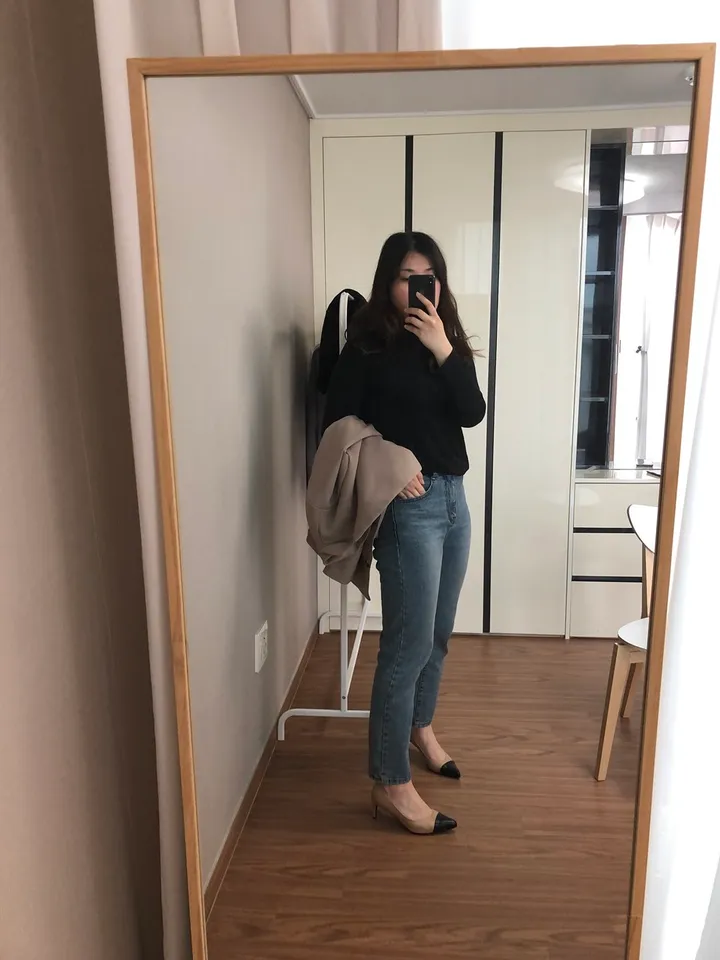 국내제작 수제화 투톤 배색 스틸레토힐 7cm 상세 이미지 10