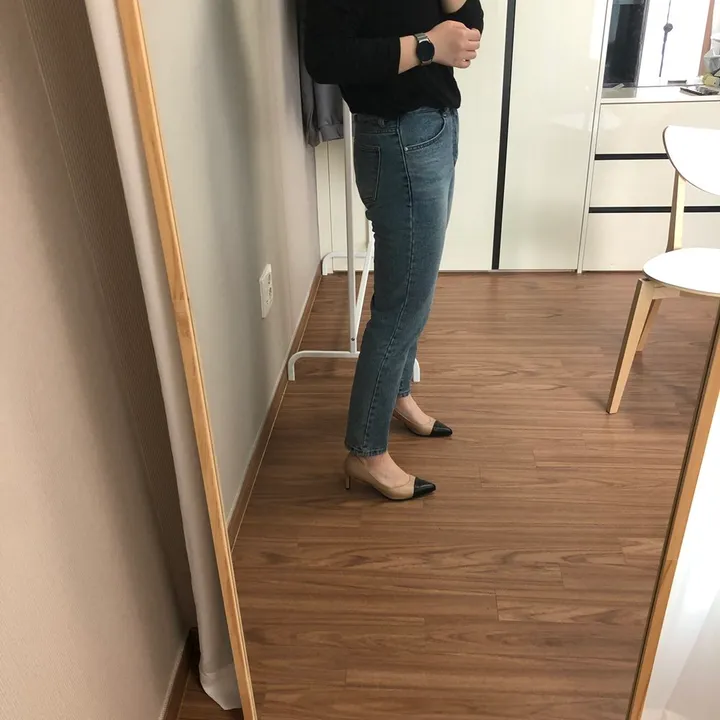 국내제작 수제화 투톤 배색 스틸레토힐 7cm 상세 이미지 11