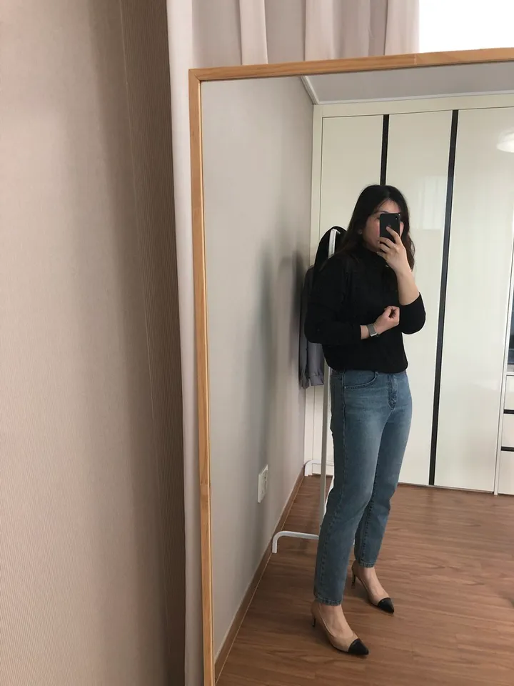 국내제작 수제화 투톤 배색 스틸레토힐 7cm 상세 이미지 12