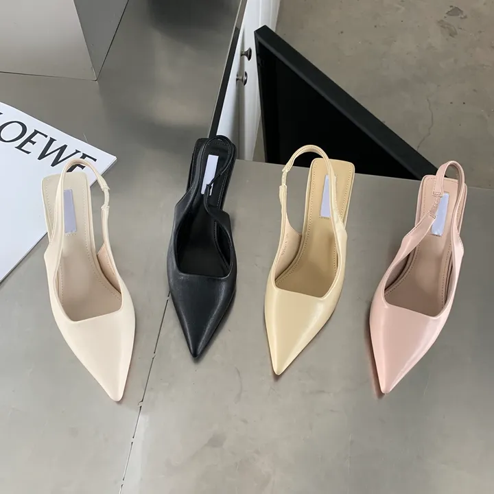 4color 여성 스틸레토 슬링백힐 구두7cm 상세 이미지 7