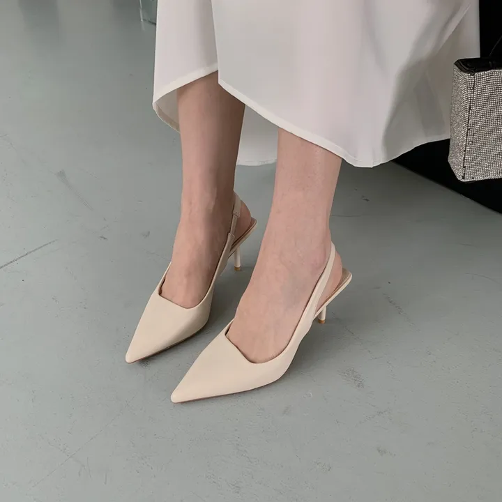 4color 여성 스틸레토 슬링백힐 구두7cm 상세 이미지 15