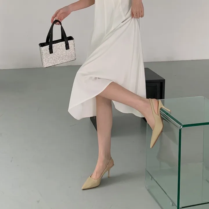 4color 여성 스틸레토 슬링백힐 구두7cm 상세 이미지 24