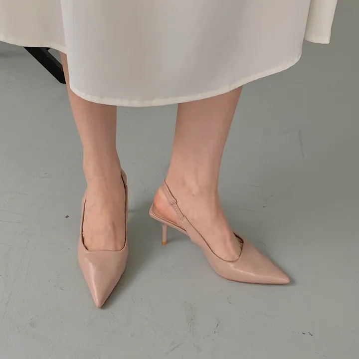 4color 여성 스틸레토 슬링백힐 구두7cm 상세 이미지 36