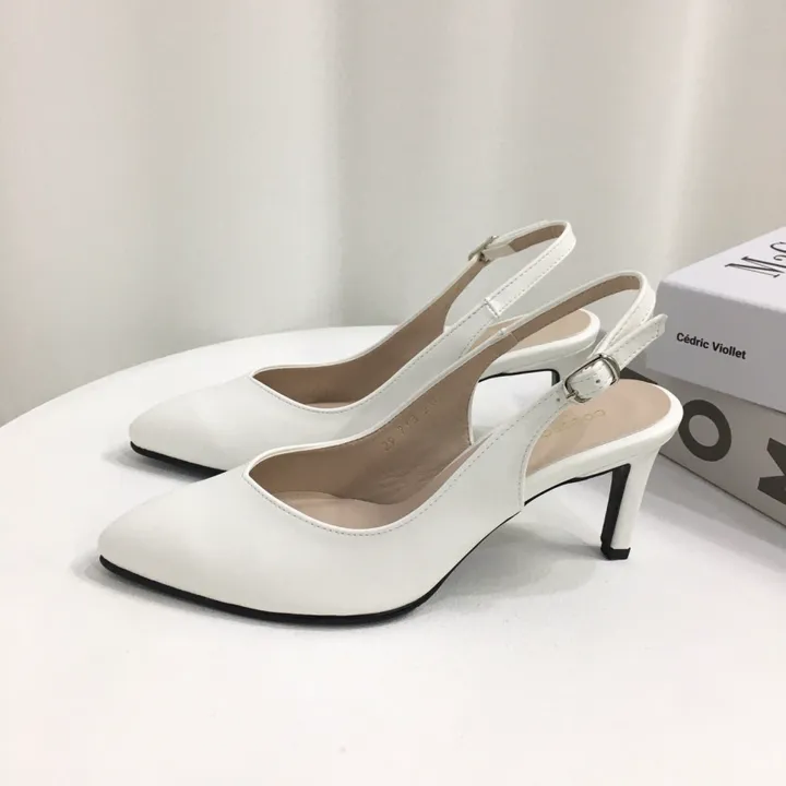 [국내제작/고퀄리티] 스틸레토 라운드/브이컷 버클 슬링백 힐 7cm 상세 이미지 33