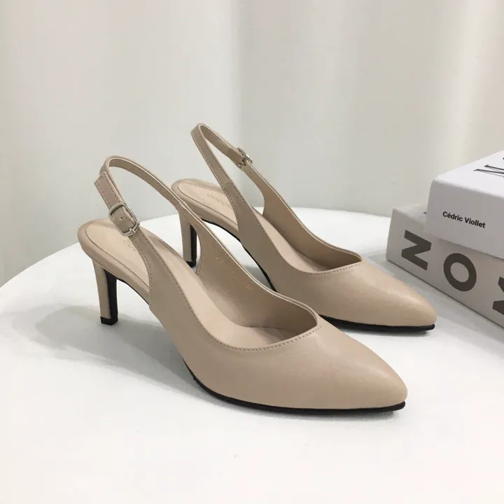 [국내제작/고퀄리티] 스틸레토 라운드/브이컷 버클 슬링백 힐 7cm 상세 이미지 39