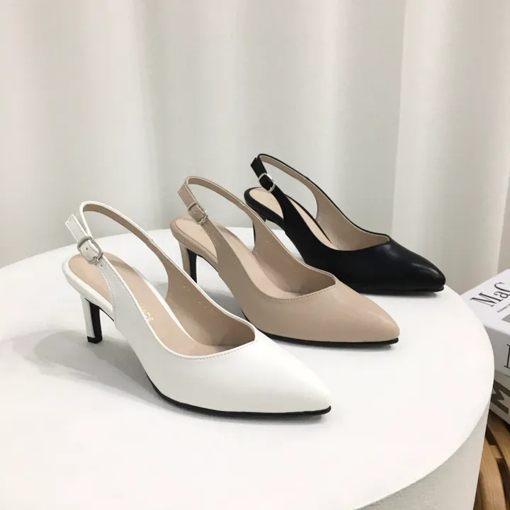 [국내제작/고퀄리티] 스틸레토 라운드/브이컷 버클 슬링백 힐 7cm 상세 이미지 27