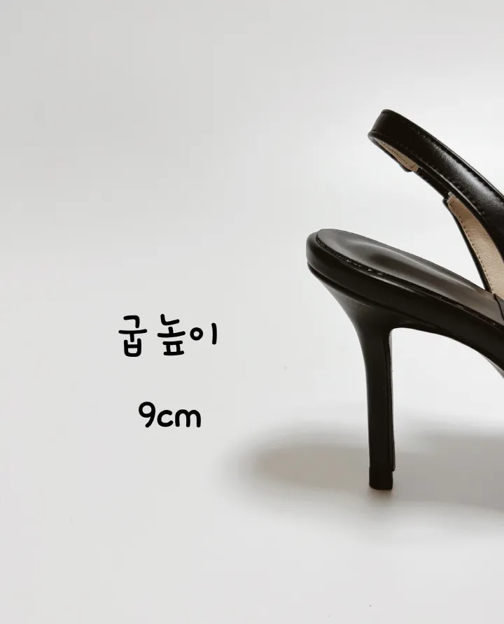 가죽 스틸레토 슬링백 펌프스 밴딩 구두 상세 이미지 15