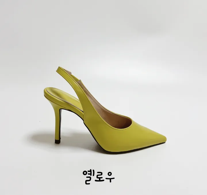가죽 스틸레토 슬링백 펌프스 밴딩 구두 상세 이미지 18