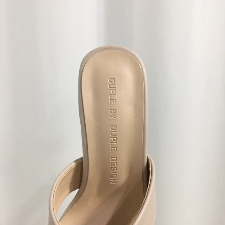[국내제작/빠른배송] 기본/크로스 스트랩 쿠션 미들 뮬 슬리퍼 힐 7cm 상세 이미지 59