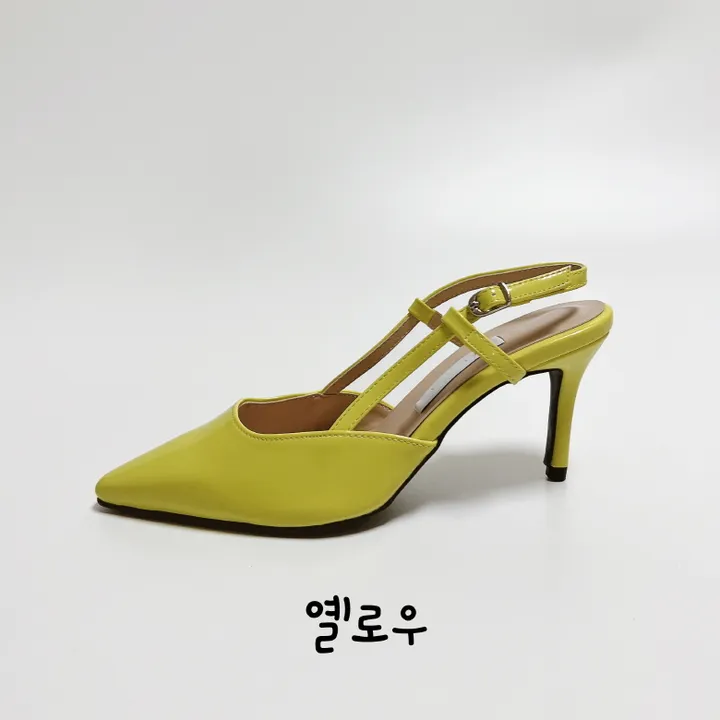 수제화 국산 에나멜 스틸레토 슬링백 샌들힐 상세 이미지 19