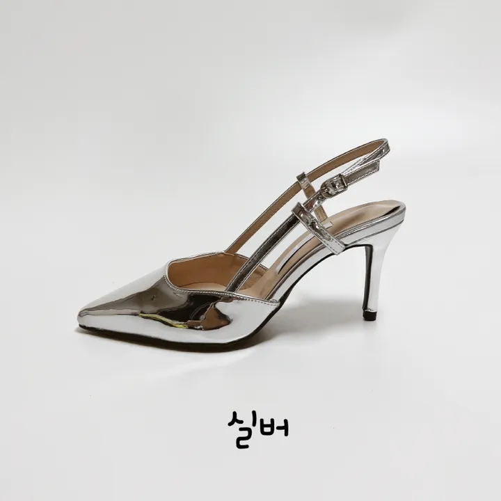수제화 국산 에나멜 스틸레토 슬링백 샌들힐 상세 이미지 20