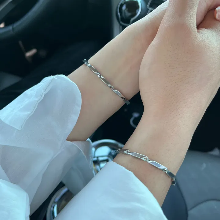 [당일출고/커플할인ෆ] 커플기획 변색 알러지 없는 써지컬스틸 남여공용 팔찌 상세 이미지 6