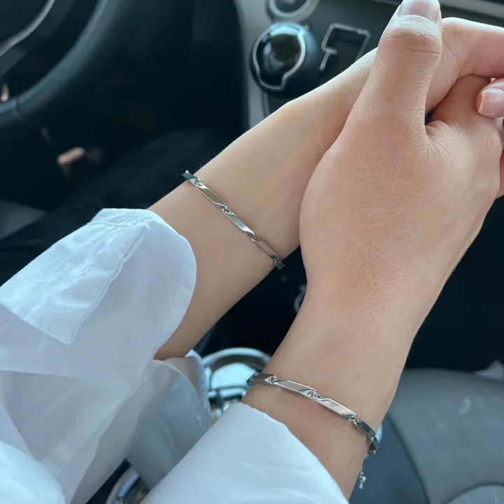[당일출고/커플할인ෆ] 커플기획 변색 알러지 없는 써지컬스틸 남여공용 팔찌 상세 이미지 7