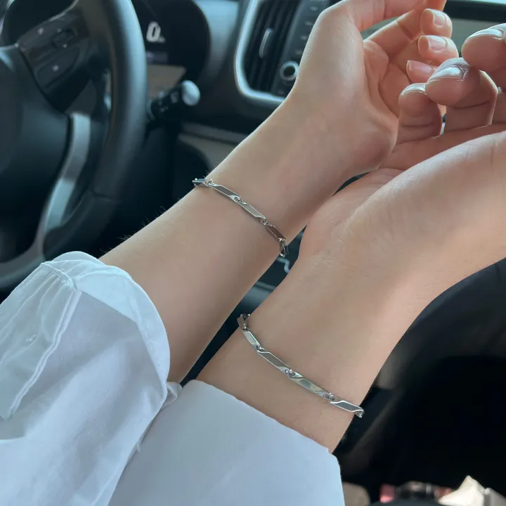 [당일출고/커플할인ෆ] 커플기획 변색 알러지 없는 써지컬스틸 남여공용 팔찌 상세 이미지 10