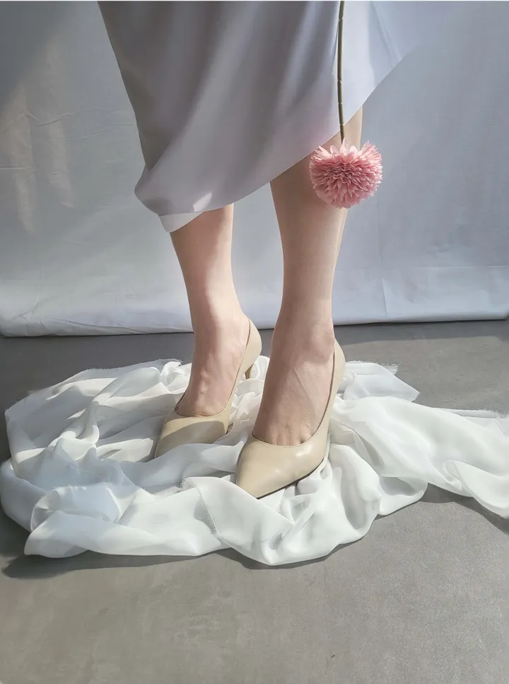 여성수제화 성수동수제화 하이힐 스틸레토힐 미들힐 7cm 가죽 펌프스 여자구두 상세 이미지 10