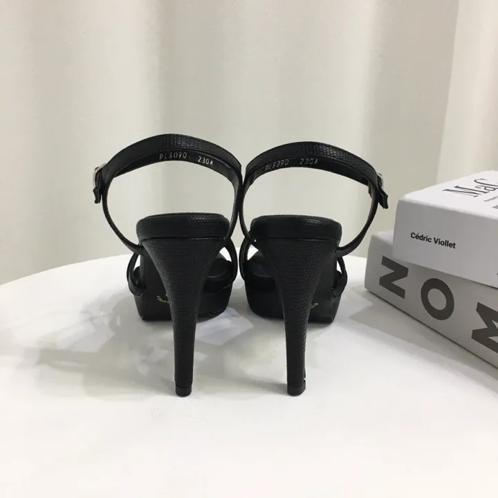 [당일배송/국산수제] 더블 사선 스트랩 가보시 샌들힐 10cm 상세 이미지 37