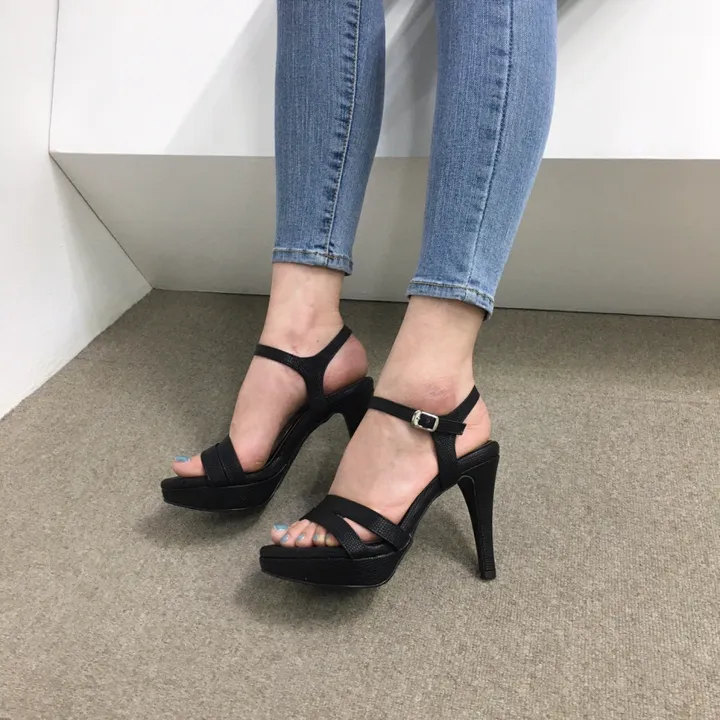 [당일배송/국산수제] 더블 사선 스트랩 가보시 샌들힐 10cm 상세 이미지 32