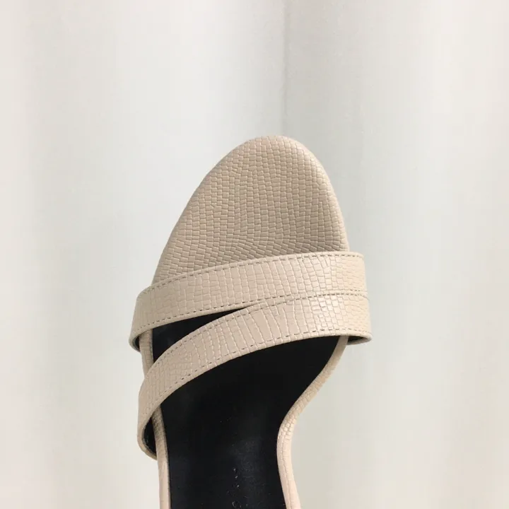 [당일배송/국산수제] 더블 사선 스트랩 가보시 샌들힐 10cm 상세 이미지 8