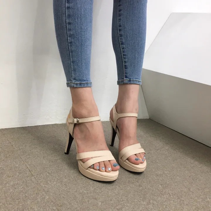 [당일배송/국산수제] 더블 사선 스트랩 가보시 샌들힐 10cm 상세 이미지 23