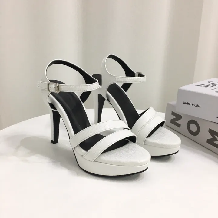 [당일배송/국산수제] 더블 사선 스트랩 가보시 샌들힐 10cm 상세 이미지 19