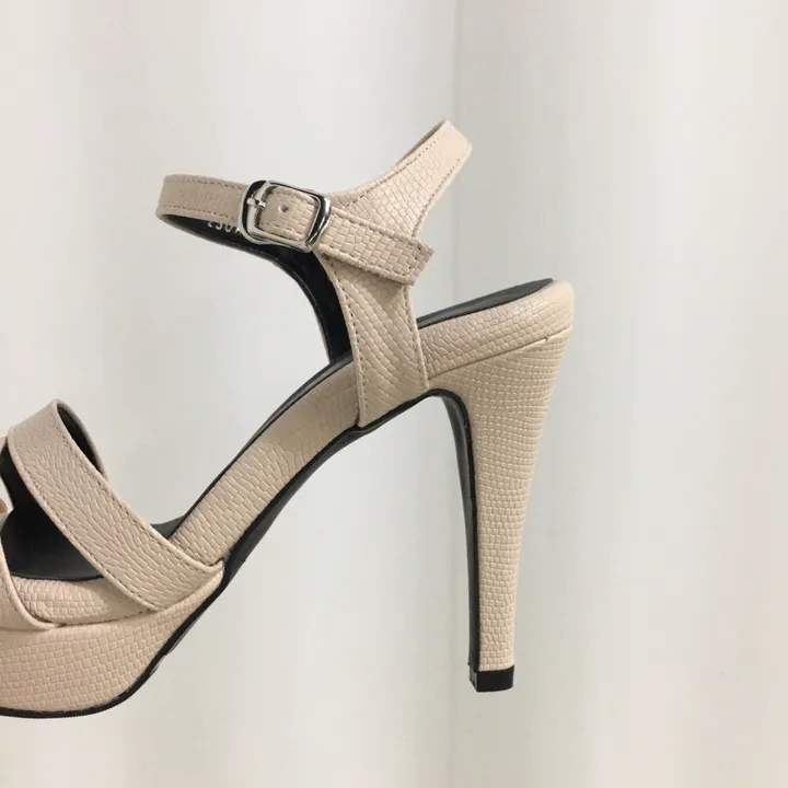 [당일배송/국산수제] 더블 사선 스트랩 가보시 샌들힐 10cm 상세 이미지 13