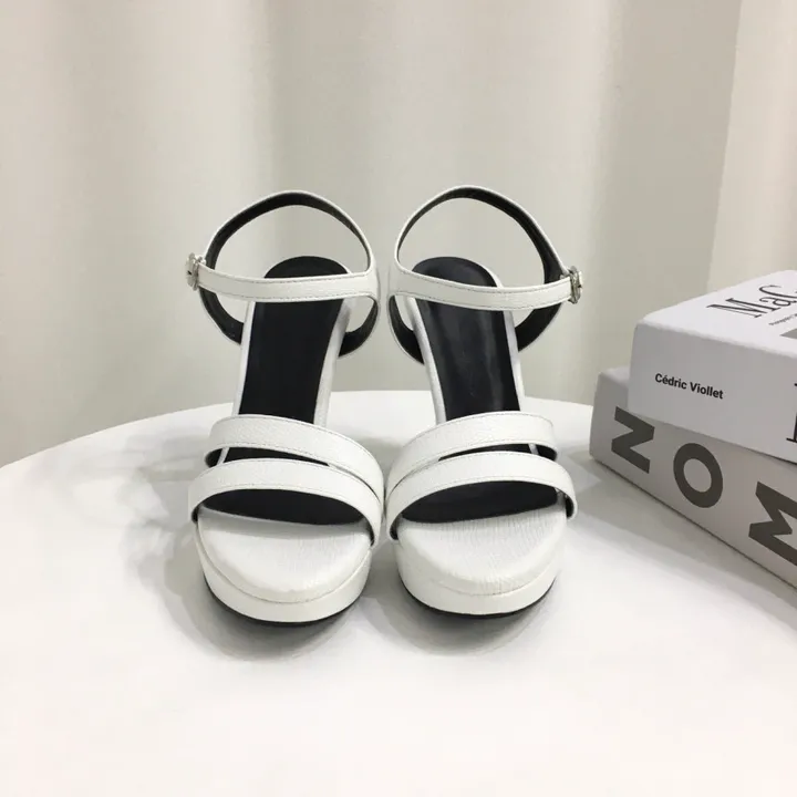 [당일배송/국산수제] 더블 사선 스트랩 가보시 샌들힐 10cm 상세 이미지 18