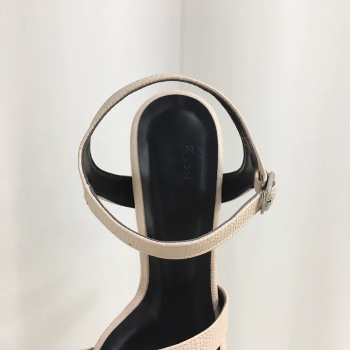 [당일배송/국산수제] 더블 사선 스트랩 가보시 샌들힐 10cm 상세 이미지 11