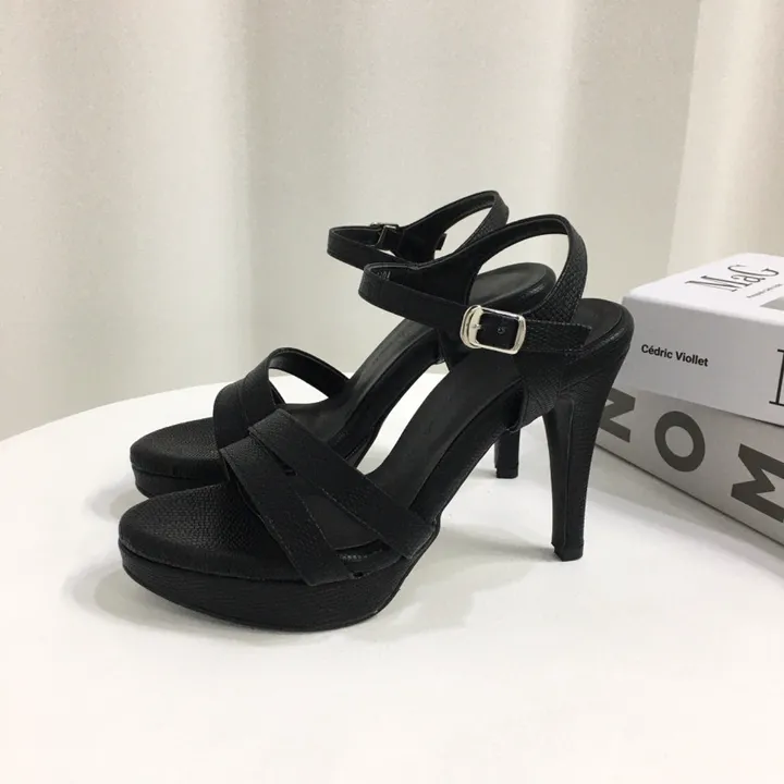 [당일배송/국산수제] 더블 사선 스트랩 가보시 샌들힐 10cm 상세 이미지 36
