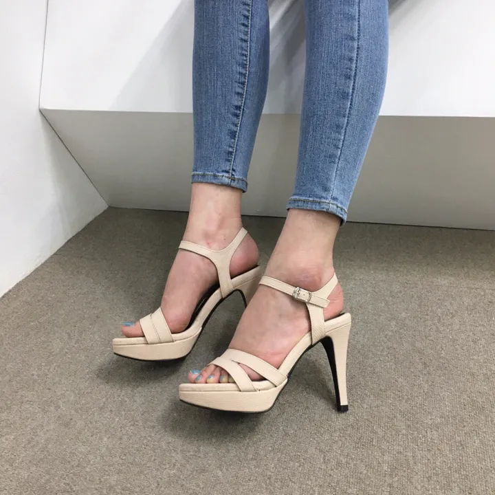 [당일배송/국산수제] 더블 사선 스트랩 가보시 샌들힐 10cm 상세 이미지 24