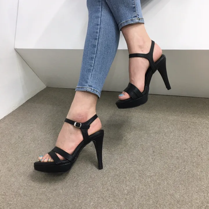 [당일배송/국산수제] 더블 사선 스트랩 가보시 샌들힐 10cm 상세 이미지 33