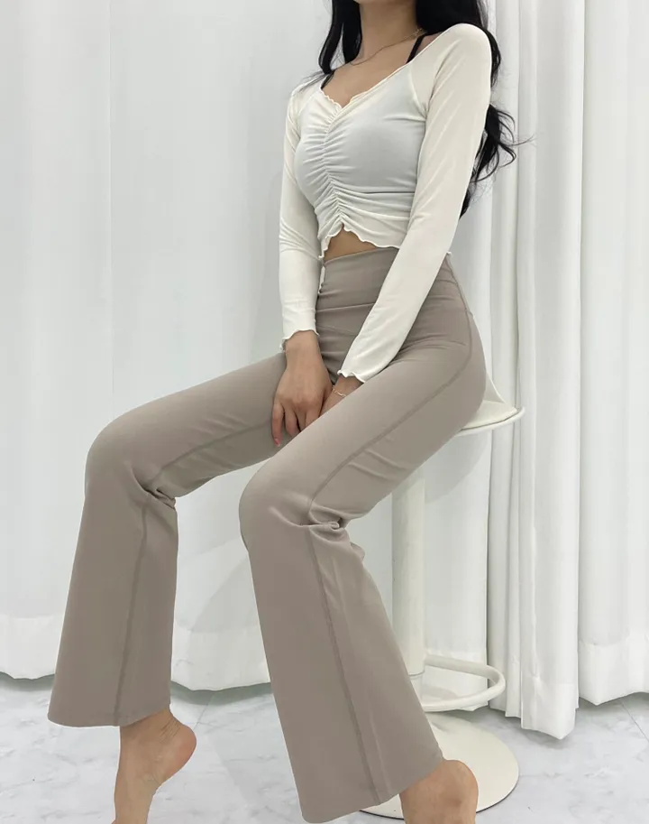 [롱~다리] 세미부츠컷레깅스 요가복 필라테스복 운동복 헬스복 레깅스 쫀쫀레깅스 세미슬렉스 애슬레저룩 상세 이미지 6