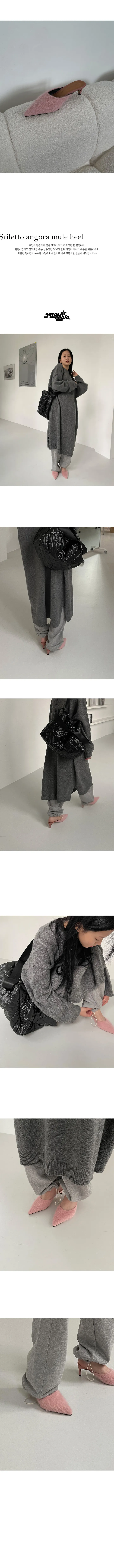 Stiletto angora mule heel 상세 이미지 1