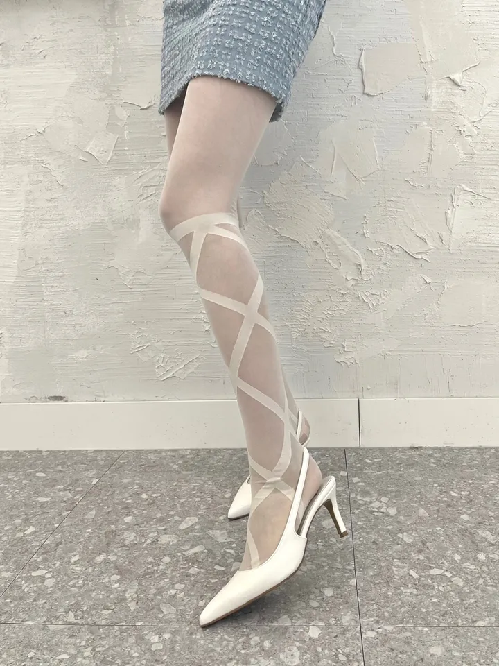 317. Chic Stilletoe slingback (black, white, silver) 상세 이미지 10