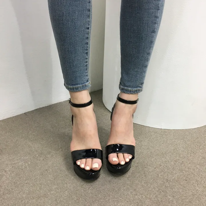 [국내제작👍고퀄리티] 에나멜 가보시 메리제인 샌들 힐 12cm (3color) 상세 이미지 6