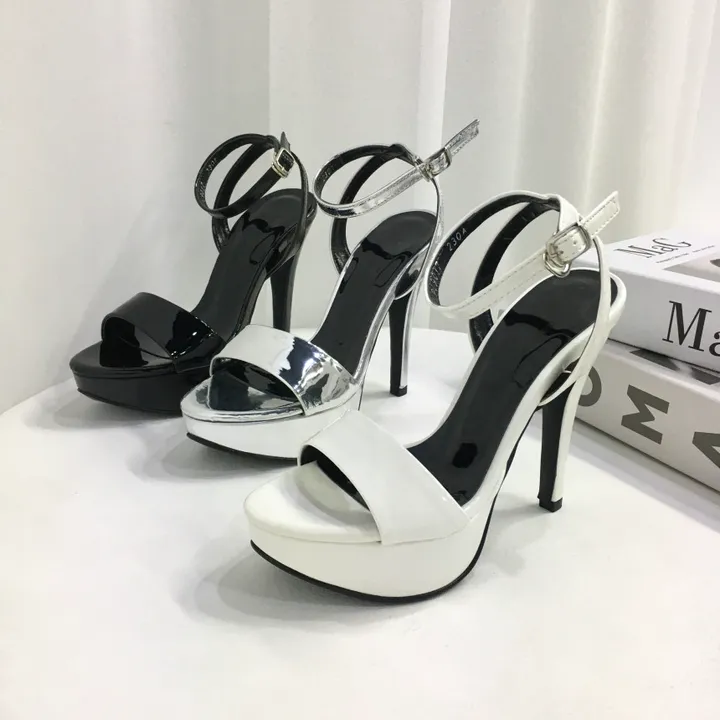 [국내제작👍고퀄리티] 에나멜 가보시 메리제인 샌들 힐 12cm (3color) 상세 이미지 1