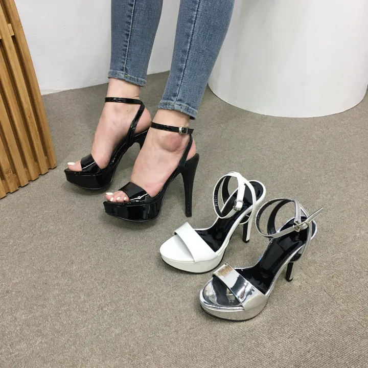 [국내제작👍고퀄리티] 에나멜 가보시 메리제인 샌들 힐 12cm (3color) 상세 이미지 4