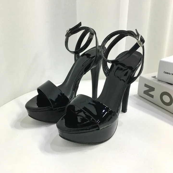 [국내제작👍고퀄리티] 에나멜 가보시 메리제인 샌들 힐 12cm (3color) 상세 이미지 19