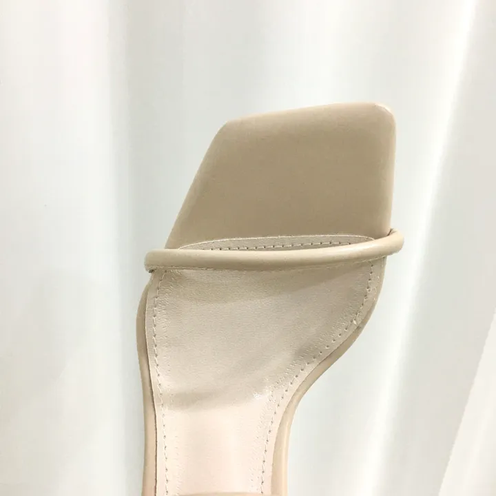[인기] 섹시 슬림 두줄 스트랩 쿠션 뮬 슬리퍼 힐 9cm 상세 이미지 22