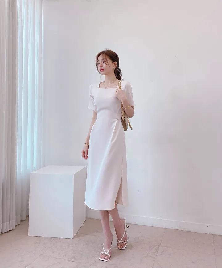 [4color] 아오이 심플 스퀘어 스트랩 끈 여름 쪼리 슬리퍼 힐 샌들 8cm 상세 이미지 14