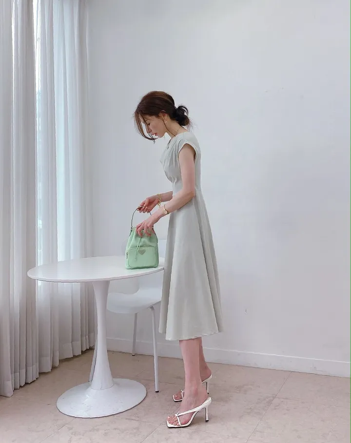 [4color] 아오이 심플 스퀘어 스트랩 끈 여름 쪼리 슬리퍼 힐 샌들 8cm 상세 이미지 35