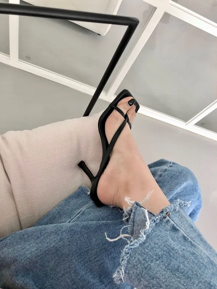 [4color] 아오이 심플 스퀘어 스트랩 끈 여름 쪼리 슬리퍼 힐 샌들 8cm 상세 이미지 65