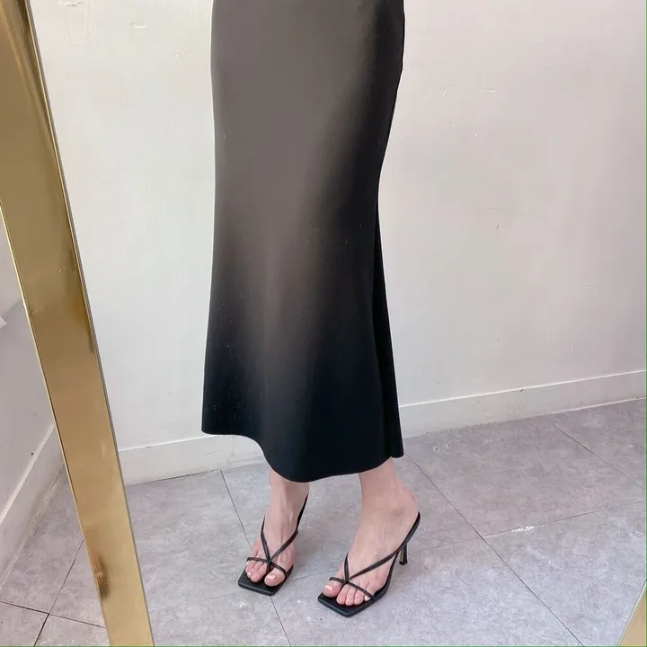 [4color] 아오이 심플 스퀘어 스트랩 끈 여름 쪼리 슬리퍼 힐 샌들 8cm 상세 이미지 62