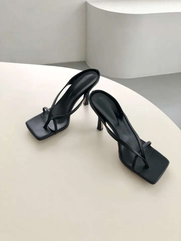[4color] 아오이 심플 스퀘어 스트랩 끈 여름 쪼리 슬리퍼 힐 샌들 8cm 상세 이미지 70