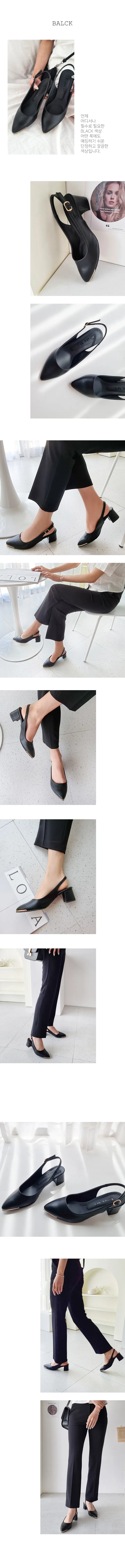 국내제작 빅사이즈 아만다 펌프스 5cm 슬링백 힐 상세 이미지 2