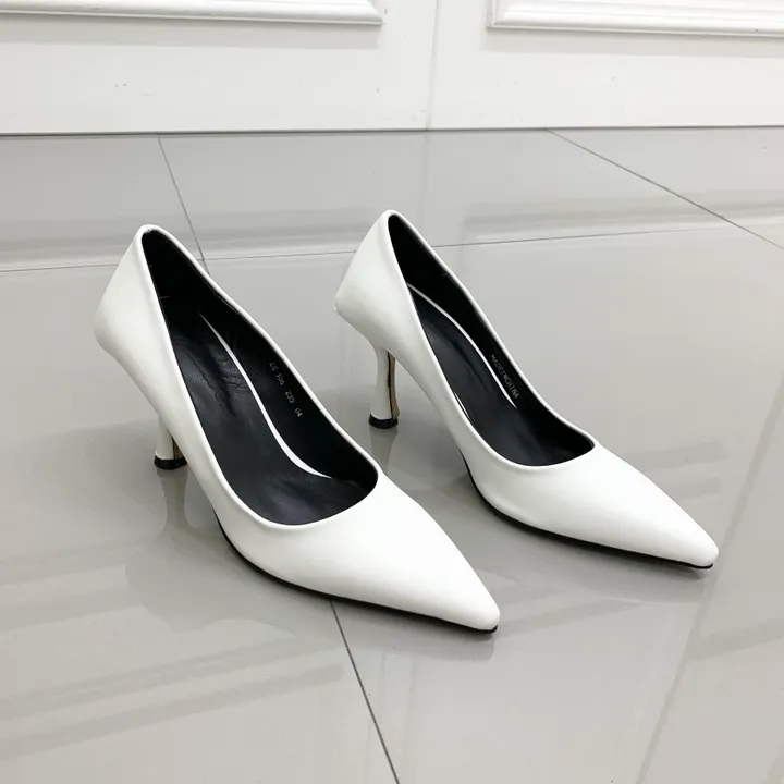 비비드 컬러 뾰족코 스틸레토 미들힐 펌프스힐 8cm 상세 이미지 3