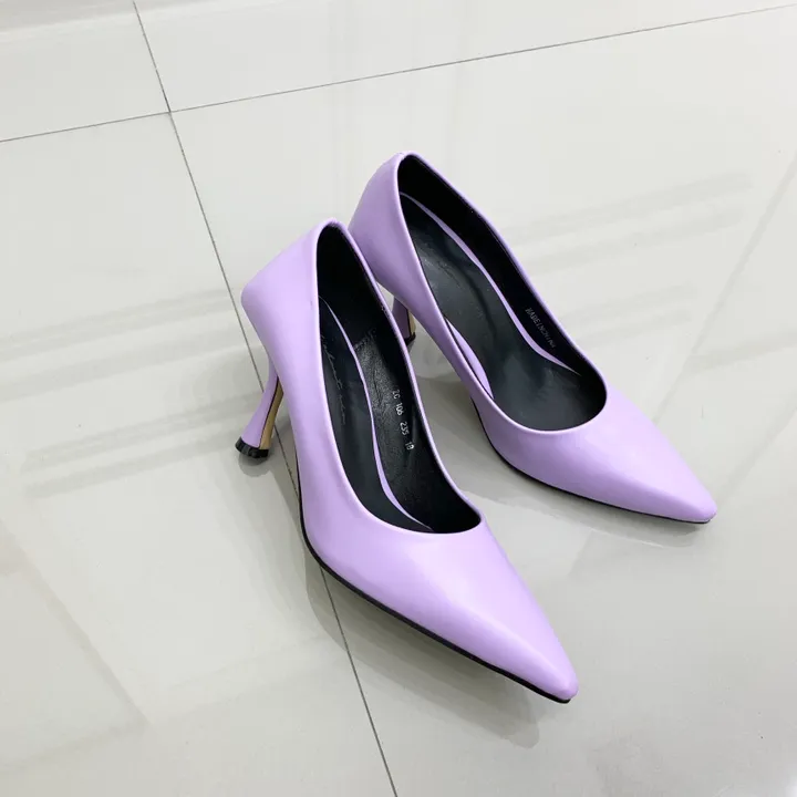 비비드 컬러 뾰족코 스틸레토 미들힐 펌프스힐 8cm 상세 이미지 8