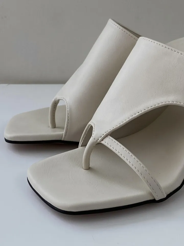 스퀘어 엄지쪼리 뮬 미들힐 [8cm] 상세 이미지 30