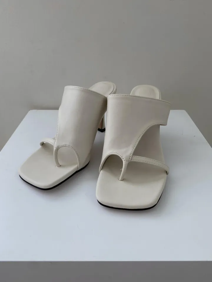 스퀘어 엄지쪼리 뮬 미들힐 [8cm] 상세 이미지 31