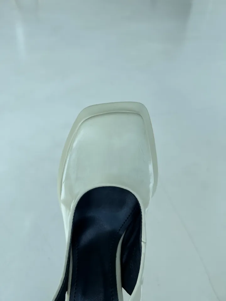 (3color) 언발란스 사선 스퀘어 각코 플랫폼 가보시 슬링백 힐 상세 이미지 41